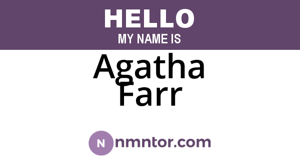 Agatha Farr