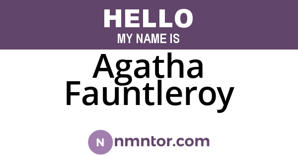 Agatha Fauntleroy