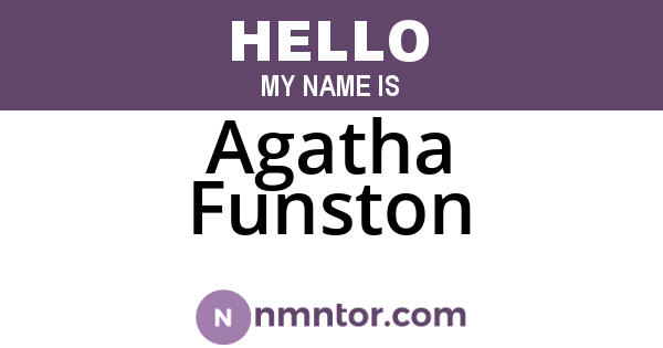 Agatha Funston
