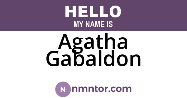 Agatha Gabaldon