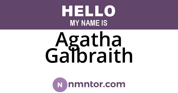 Agatha Galbraith