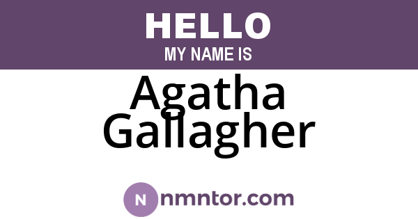 Agatha Gallagher