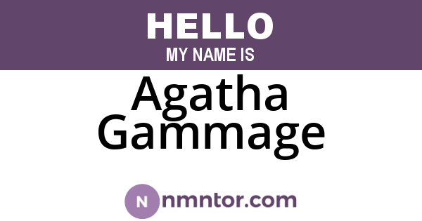 Agatha Gammage