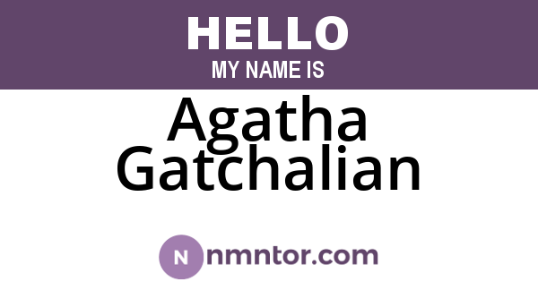 Agatha Gatchalian