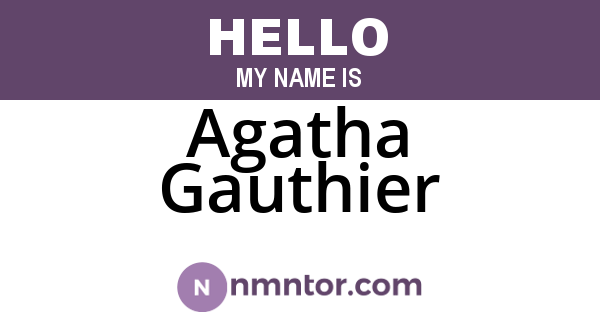Agatha Gauthier