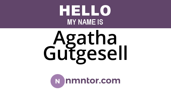 Agatha Gutgesell