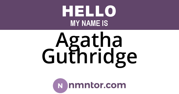Agatha Guthridge