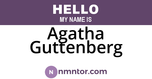 Agatha Guttenberg