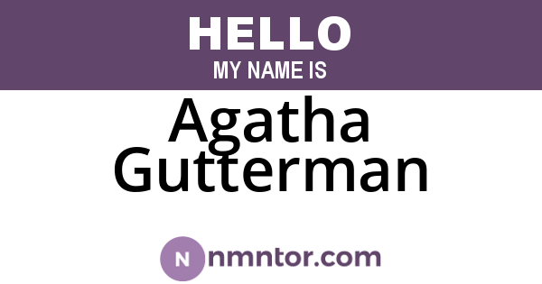 Agatha Gutterman
