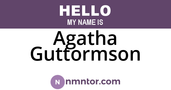 Agatha Guttormson