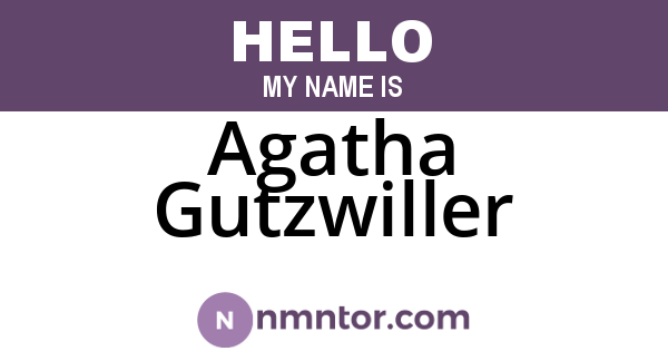 Agatha Gutzwiller