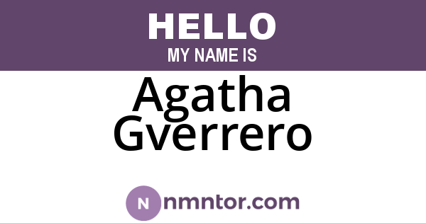 Agatha Gverrero