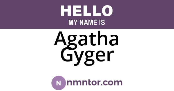 Agatha Gyger