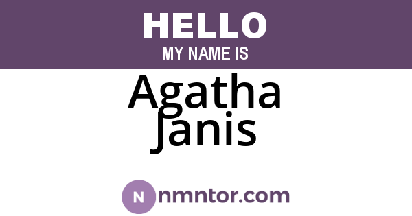 Agatha Janis