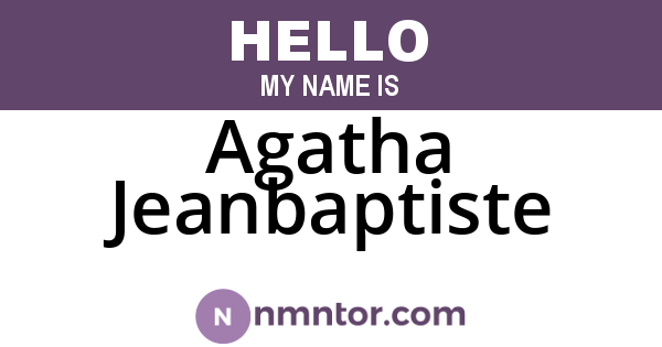 Agatha Jeanbaptiste