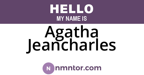 Agatha Jeancharles