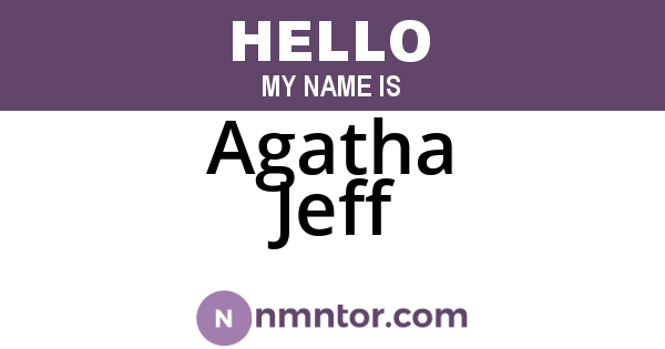 Agatha Jeff