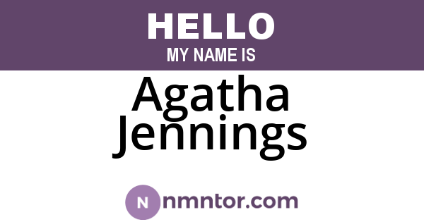 Agatha Jennings