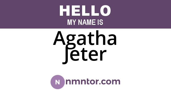 Agatha Jeter