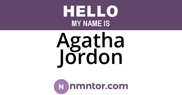 Agatha Jordon