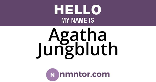 Agatha Jungbluth
