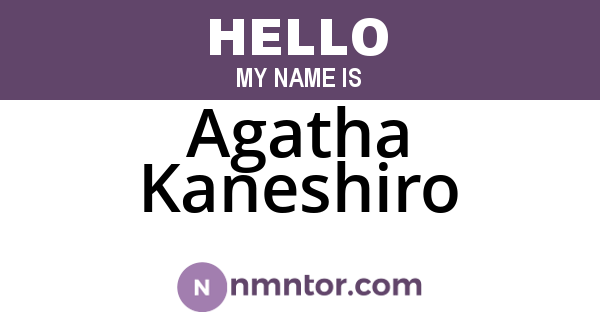 Agatha Kaneshiro