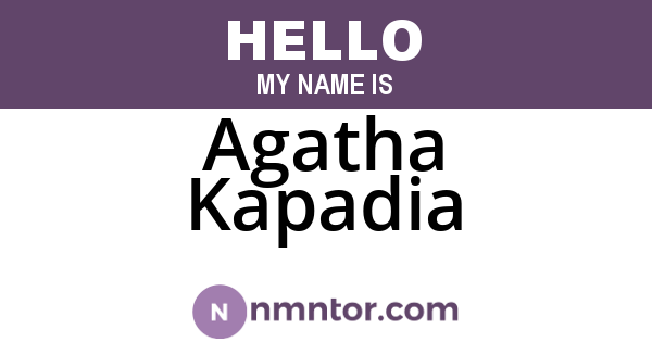Agatha Kapadia