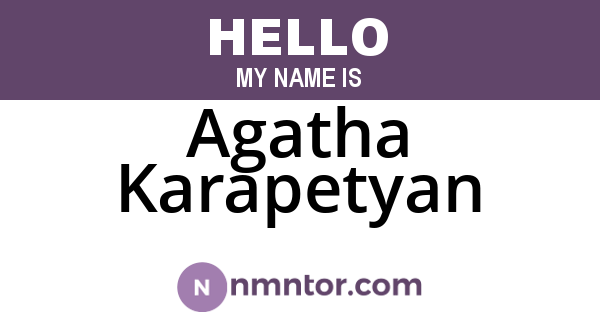 Agatha Karapetyan