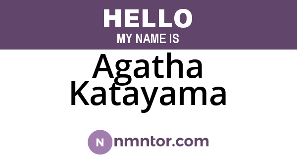 Agatha Katayama