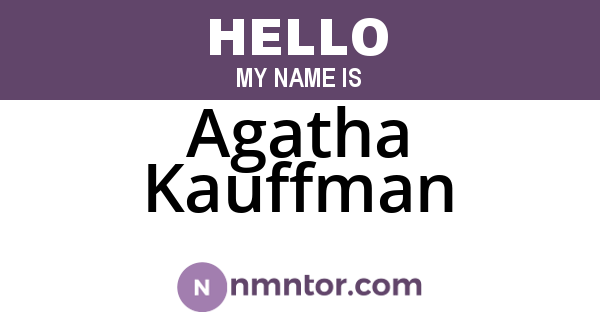 Agatha Kauffman
