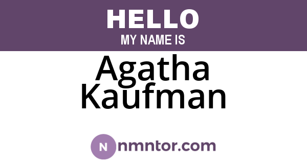 Agatha Kaufman