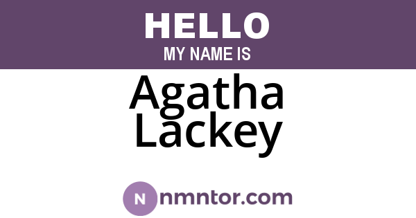 Agatha Lackey