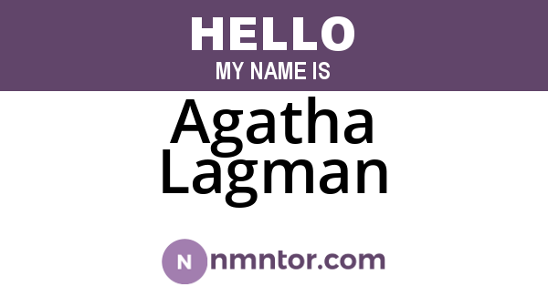 Agatha Lagman
