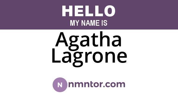 Agatha Lagrone