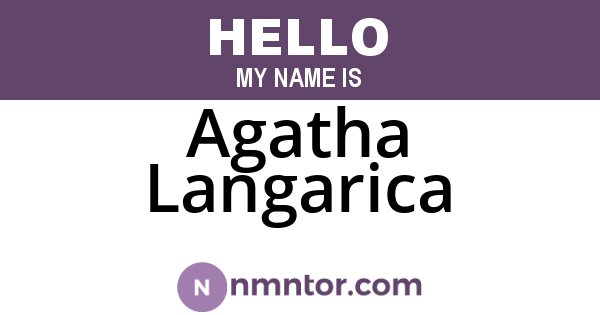 Agatha Langarica