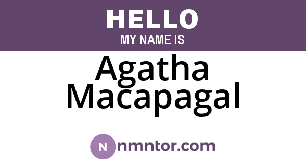 Agatha Macapagal