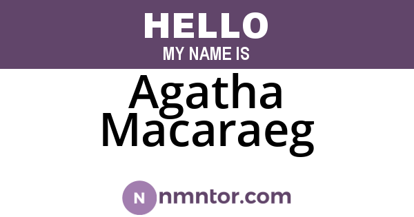 Agatha Macaraeg