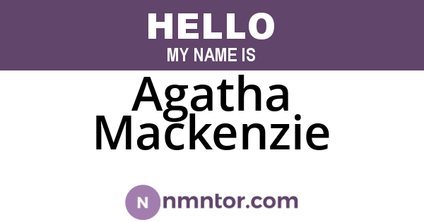 Agatha Mackenzie