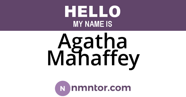 Agatha Mahaffey