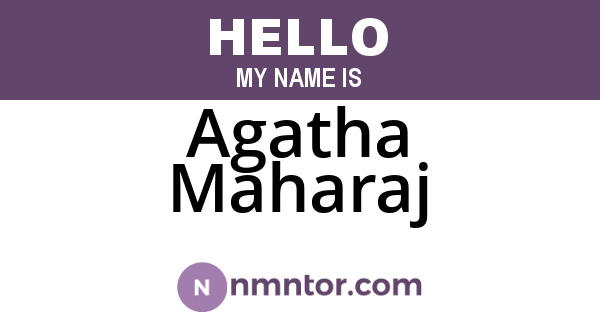 Agatha Maharaj