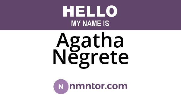 Agatha Negrete