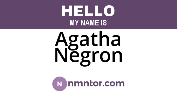 Agatha Negron