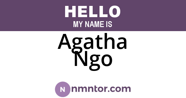 Agatha Ngo