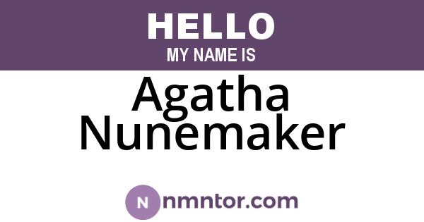 Agatha Nunemaker
