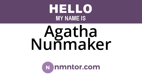 Agatha Nunmaker