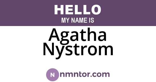 Agatha Nystrom