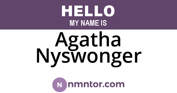 Agatha Nyswonger