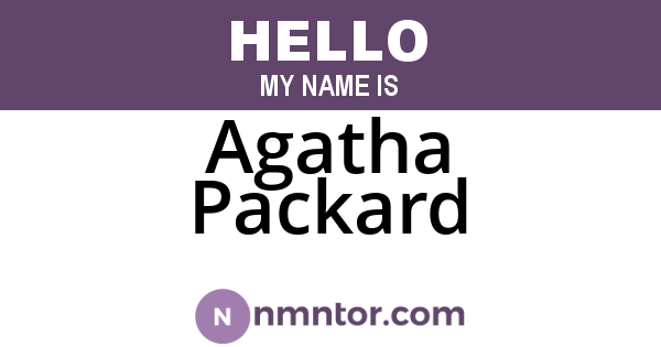 Agatha Packard