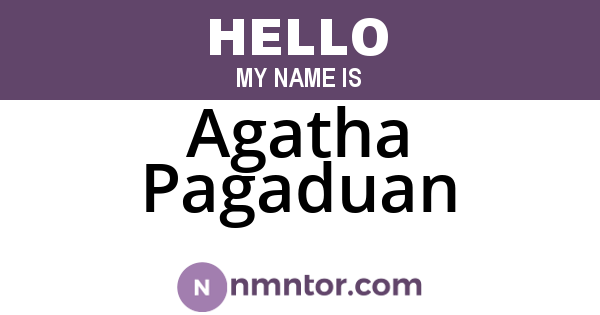 Agatha Pagaduan
