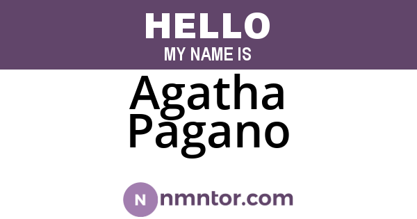 Agatha Pagano